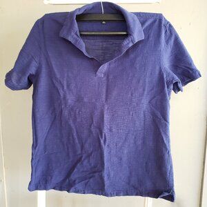 EUC INC 100% cotton cobalt blue pullover top / blouse (M)